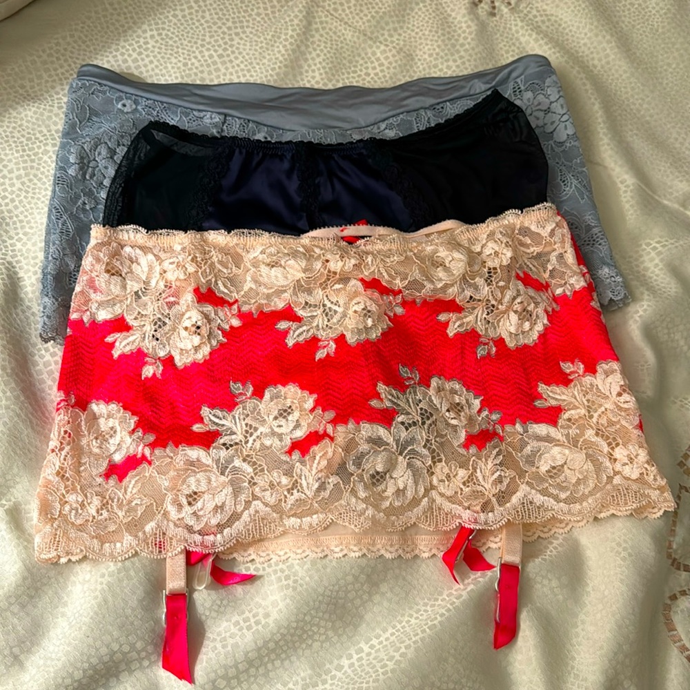 Lot of 3 Victoria’s Secret garter belts